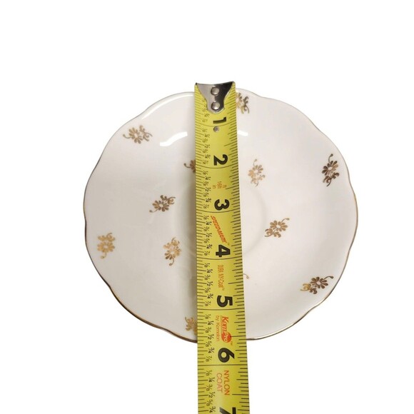 VTG Queen Anne Fine Bone China Footed Teacup & Saucer Blue  Gold Gilt #5365 - Picture 11 of 14